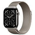 watch series 11 gps + cellular 42mm natural titanium geh&auml;use mit natural milanese loop