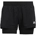 pantaloncini da donna pacer 3 strisce woven two-in-one