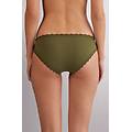 slip cotone e pizzo donna verde taglia 2