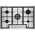 egs75362x piano cottura 5 fuochi a gas 75 cm superficie in acciaio colore inox