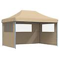 - tendone per feste pieghevole pop-up con 3 pareti beige