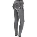 jeggings push up wr. up 7/8 superskinny a vita media gray jeans-yellow seams donna large