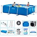 - piscina fuori terra rettangolo 300x200x75 cm blu include accessori coordinati a232