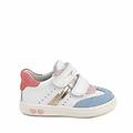 sneakers da bambina bianco e rosa con strap taglia 18