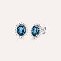 orecchini lobo amélie oro bianco topazio cubic zirconia collezione amélie oro bianco