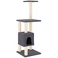 - albero per gatti con tiragraffi in sisal grigio scuro 104 cm