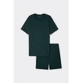 pigiama corto in cotone superior uomo verde taglia xxl
