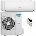 condizionatore hi-comfort 2025 trial split 7000+7000+24000 btu inverter a+ wifi unità esterna