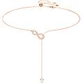 collana a y infinity infinito bianco placcato color oro rosa os