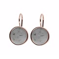 orecchini pendenti con disco in pietra naturale 12mm