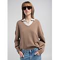 maglione in cotone con scollo a v
