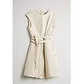 poplin belted dress