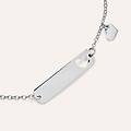 bracciale con targhetta silver collection argento rodiato collezione silver collection bianco