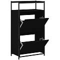 - scarpiera nera 60x34x112 cm in legno multistrato