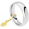 fede nuziale comoda 5 mm oro bianco