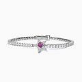 gioielli bracciale tennis argento con tormalina sintetica starlet