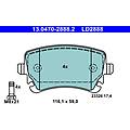ate set di pastiglie freno 13. 0470-2888. 2 posteriore ceramica