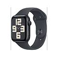 watch se 2024 gps 44mm alluminio mezzanotte con cinturino sport m/l