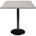 tavolo rome 70x70x75 cm (lxlxh) piano tavolo grigio pietra struttura nero quadrata