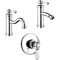 set miscelatori lavabo bidet ed incasso doccia rubinetteria serie tosca