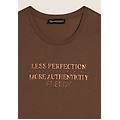 t-shirt donna manica lunga con grafica metallizzata fossil donna extra small