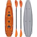 tahe canoa rigida trinidad grey/orange 109618 + 2 pagaie touring-1 fissa tahe /