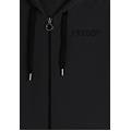 felpa zip da donna con cappuccio e tasche in velluto nero donna small