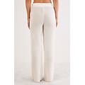 pantaloni lunghi a palazzo 100% cashmere donna avorio taglia m