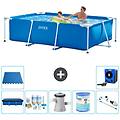 - piscina fuori terra rettangolo 260x160x65 cm blu include accessori coordinati a144