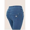 leggings n. o. w. superskinny vita media in jersey denim light blue-seams on tone donna medium