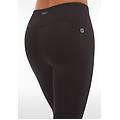 leggings donna fitness 7/8 vita alta in tessuto tecnico nero donna extra large