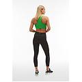 leggings 7/8 vita alta con dettagli colorati black-classic green donna extra small
