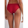 slip in cotone e pizzo donna rosso taglia 7