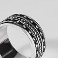 anello fascia gentleman argento rodiato collezione gentleman misura 60 bianco
