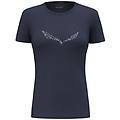 solid dri-release t-shirt trekking donna dark blue/white i42 d36