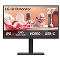 LG monitor 27 ( ips 2560x1440 qhd 2k 100hz ) black 27ba75qb b aeu