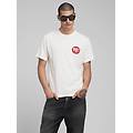 t-shirt in jersey con stampa sul petto