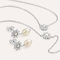 bracciale silver pearls argento rodiato perla sintetica cubic zirconia collezione silver pearls