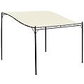 - gazebo tenda parasole con telo in poliestere impermeabile crema 297x297cm