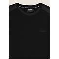 t-shirt con inserti sulle spalle black uomo extra large
