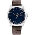 orologio norris 2 mm navy blue / brown leather one size
