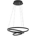lampadario led moderno lobinero-z nero ø58cm luce con 3 temperature di colore 6000 lumen