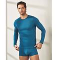 maglia manica lunga gircollo in cotone superior cotton / verde bosco / m verde bosco