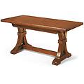 milanihome. it tavolo da pranzo allungabile in legno massello 85x160/205/250/2 tinta noce 160 x 75 x