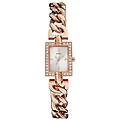 orologio da donna in acciaio oro rosa glamour chain w0540l3