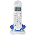 telefono cordless lotus bianco-blu big display sveglia id chiamate fino 5 portatili