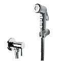kit shut-off in abs cromato antitorsione 120 cm in acciaio cromato e supporto atos cromato e