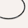bracciale tennis gentleman argento nero cubic zirconia collezione gentleman