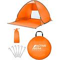 tenda da spiaggia pop up protezione solare uv upf 50+ arancione