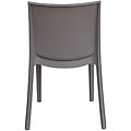 milanihome. it poltrona sedia impilabile in plastica taupe polipropilene per g taupe 55 x 82 x 47
